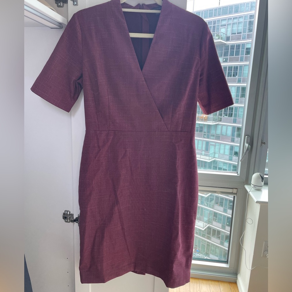 ANN TAYLOR LOFT burgundy dress